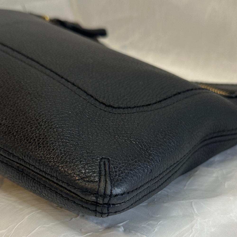 Coach Poppi Perri Black Leather Shoulder Bag - Picture 5 of 11